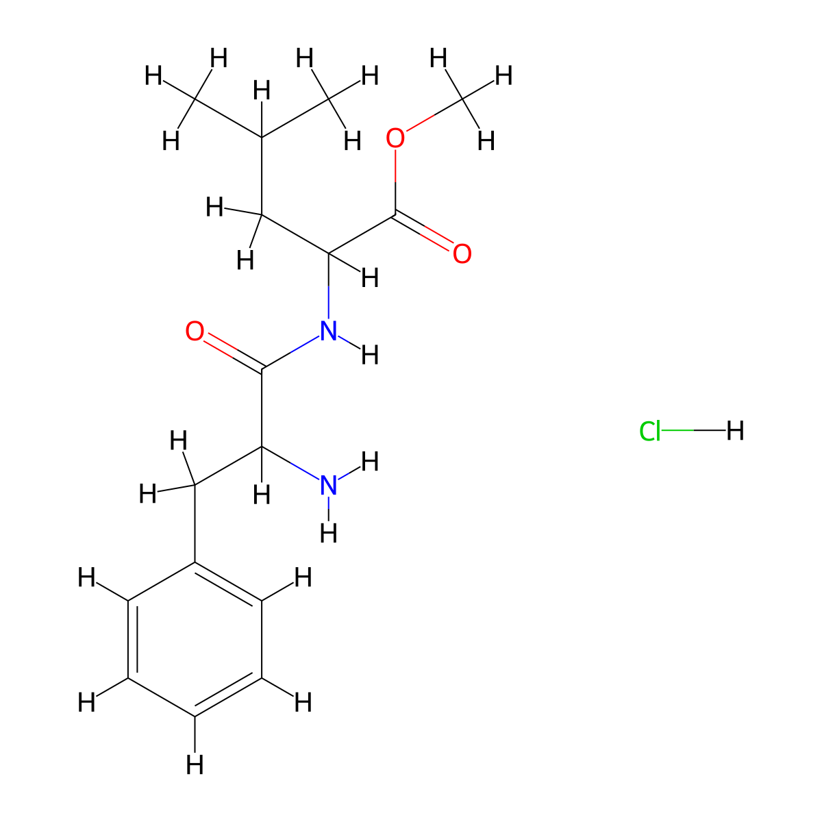 Methyl 2-(2-amino-3-phenylpropanamido)-4-methylpentanoate hydrochloride molecular structure, CAS 1396998-94-9