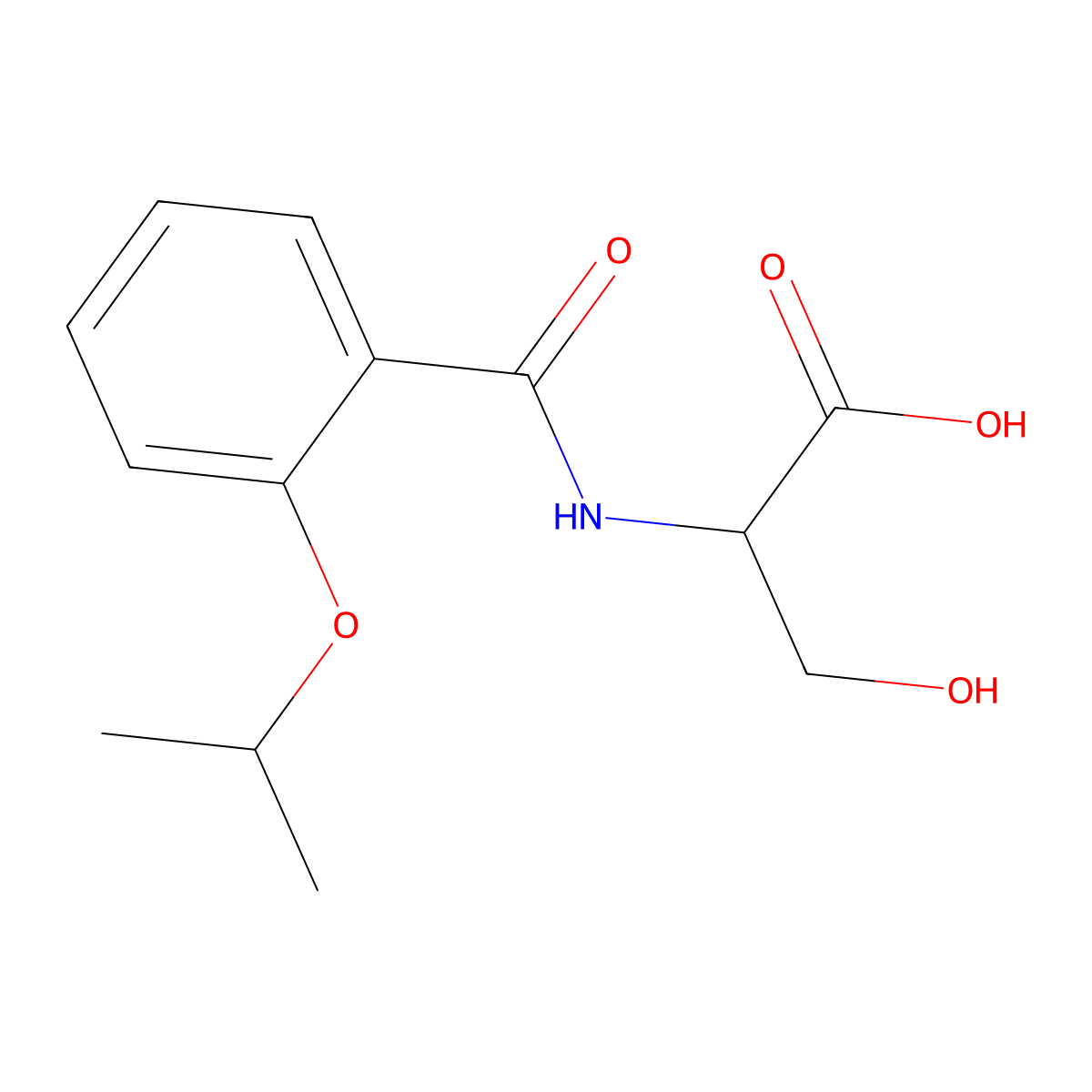 3-Hydroxy-2-(2-isopropoxy-benzoylamino)-propionic acid molecular structure, CAS 1396999-04-4