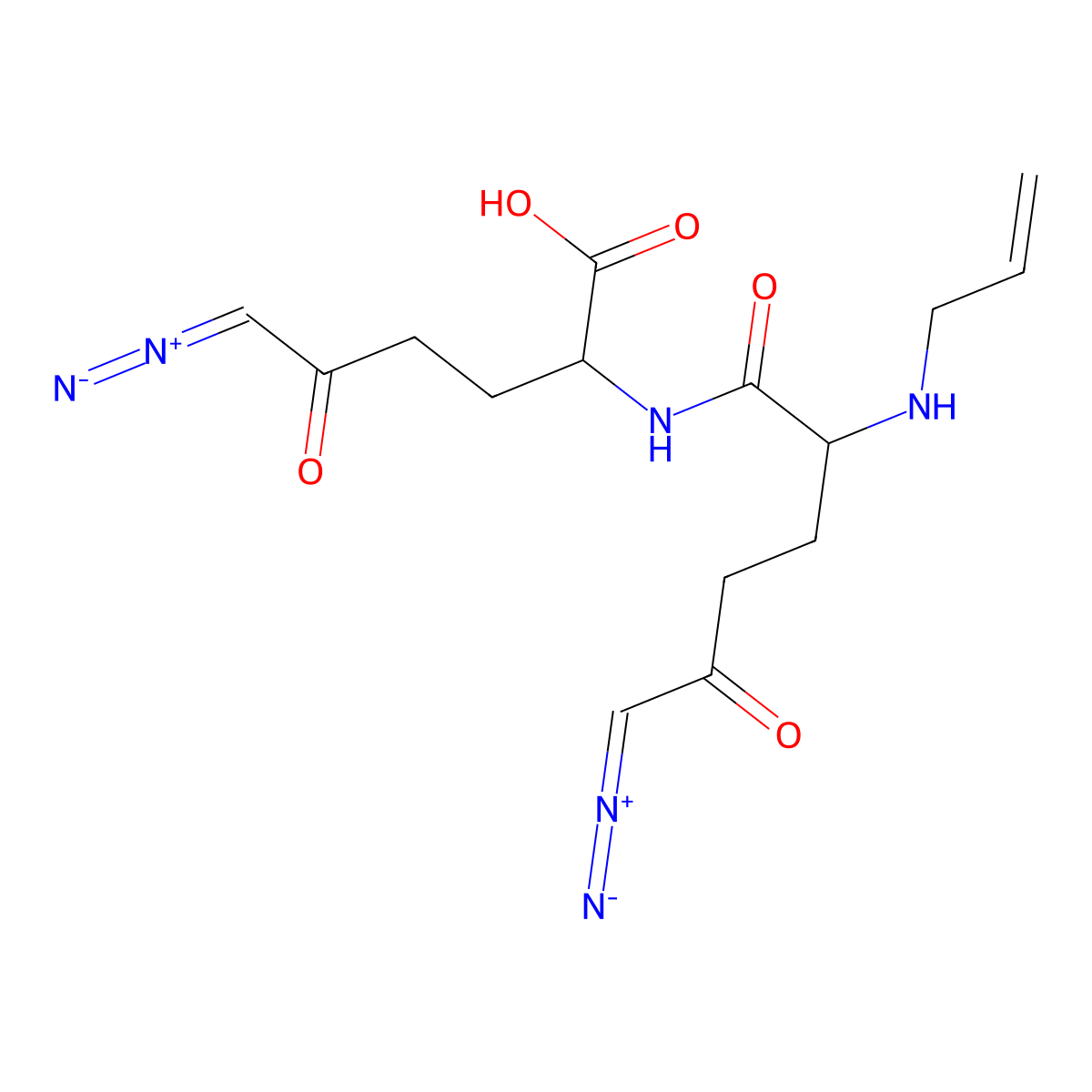 Alazopeptin molecular structure, CAS 1397-84-8