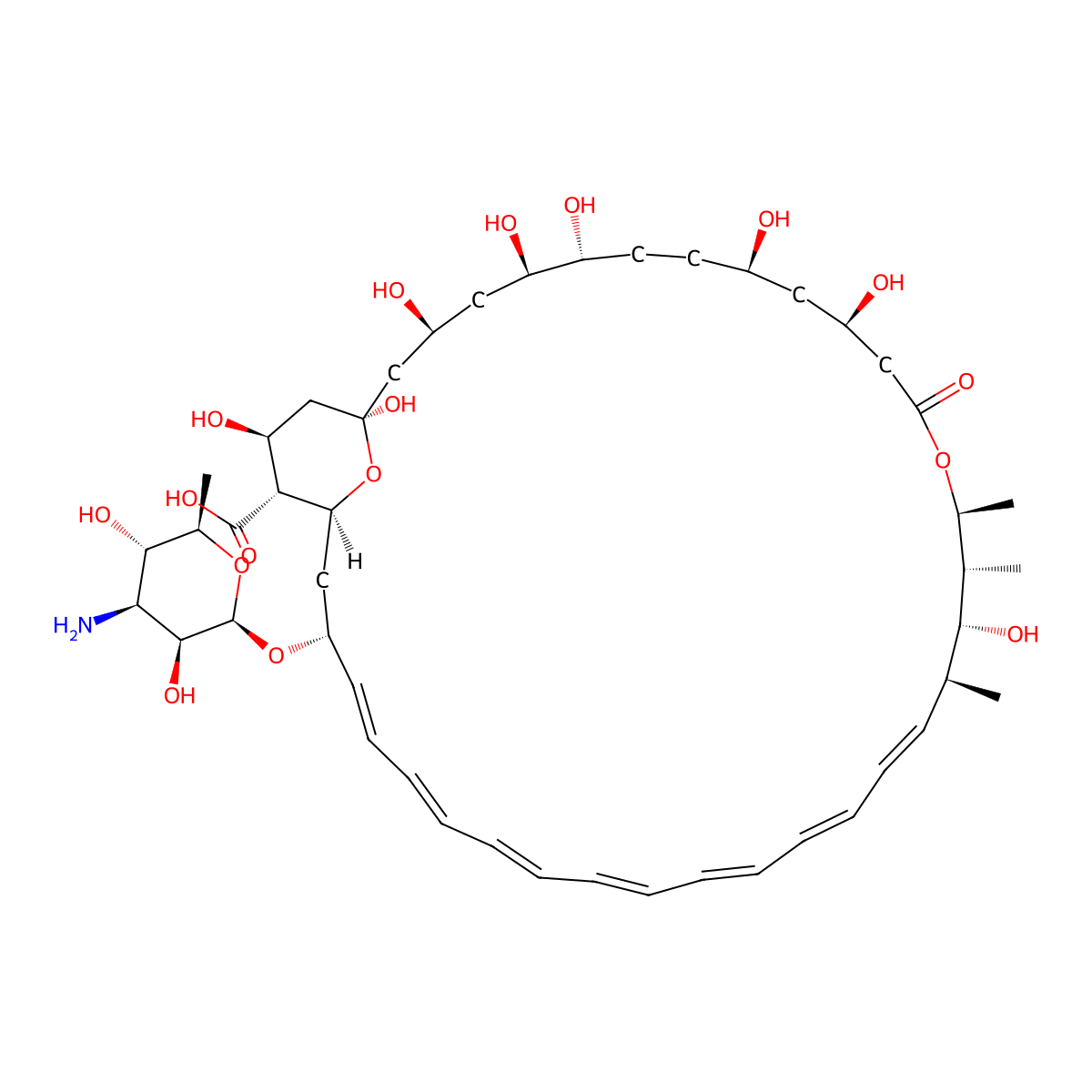 Amphotericin B molecular structure, CAS 1397-89-3