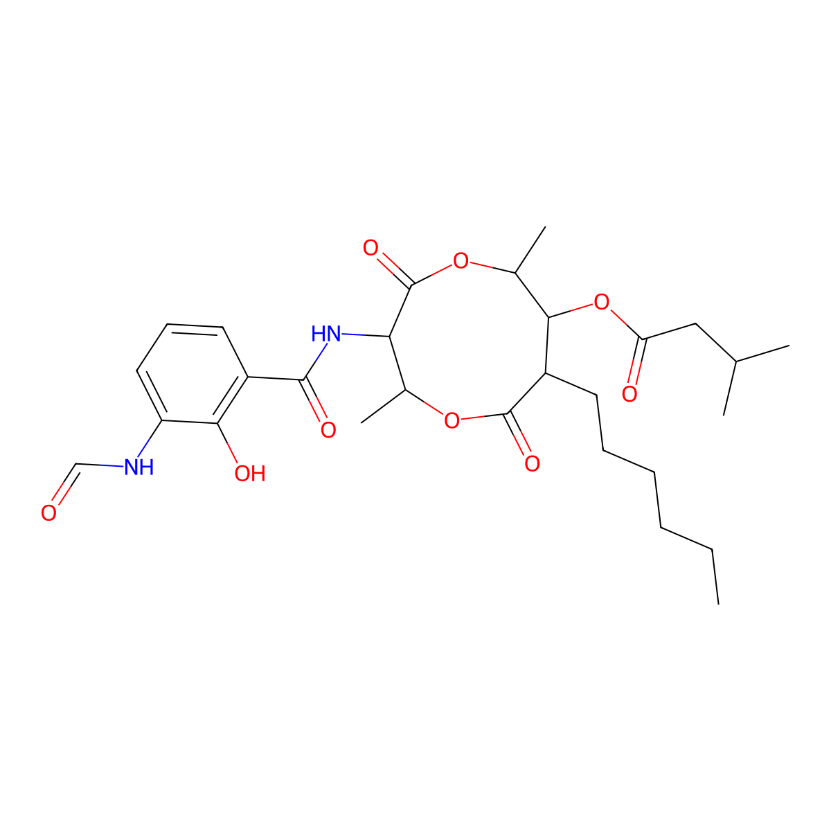 Antimycin A molecular structure, CAS 1397-94-0