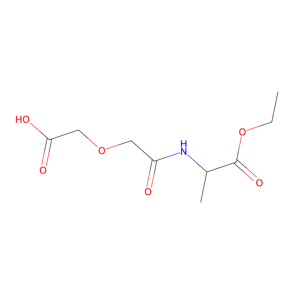 2-{[(1-Ethoxy-1-oxopropan-2-yl)carbamoyl]methoxy}acetic acid molecular structure, CAS 1397000-27-9