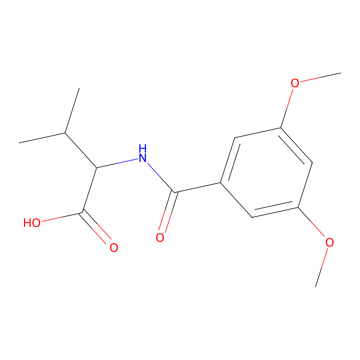2-((3,5-Dimethoxyphenyl)formamido)-3-methylbutanoic acid molecular structure, CAS 1397000-89-3