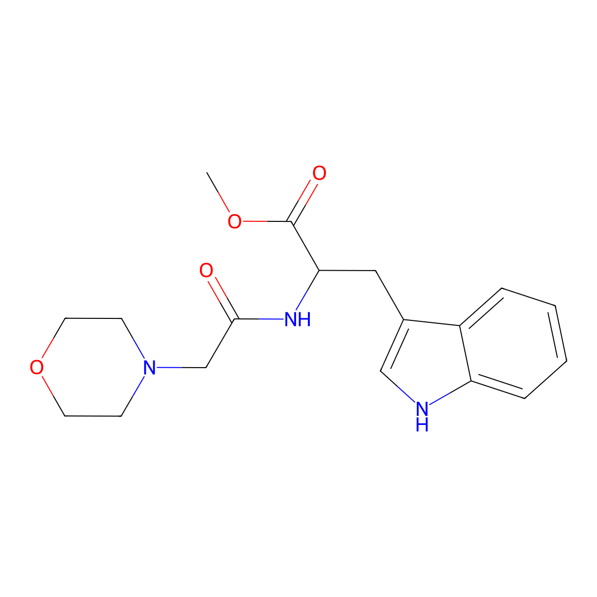 Tryptophan, N-[2-(4-morpholinyl)acetyl]-, methyl ester molecular structure, CAS 1397000-92-8