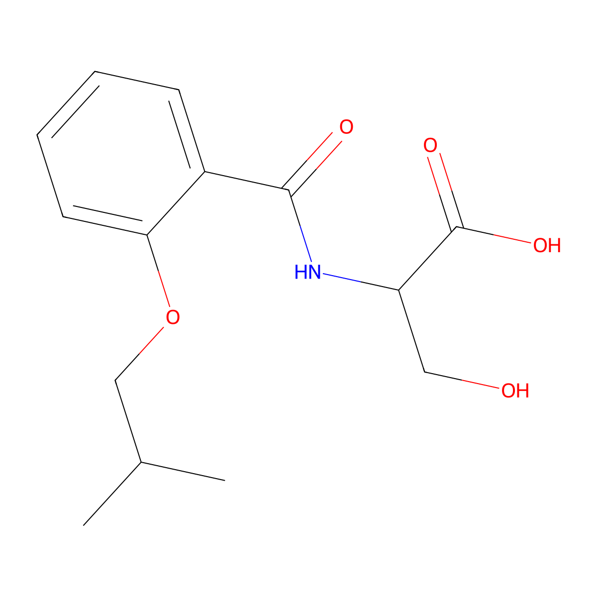 3-Hydroxy-2-(2-isobutoxy-benzoylamino)-propionic acid molecular structure, CAS 1397001-17-0