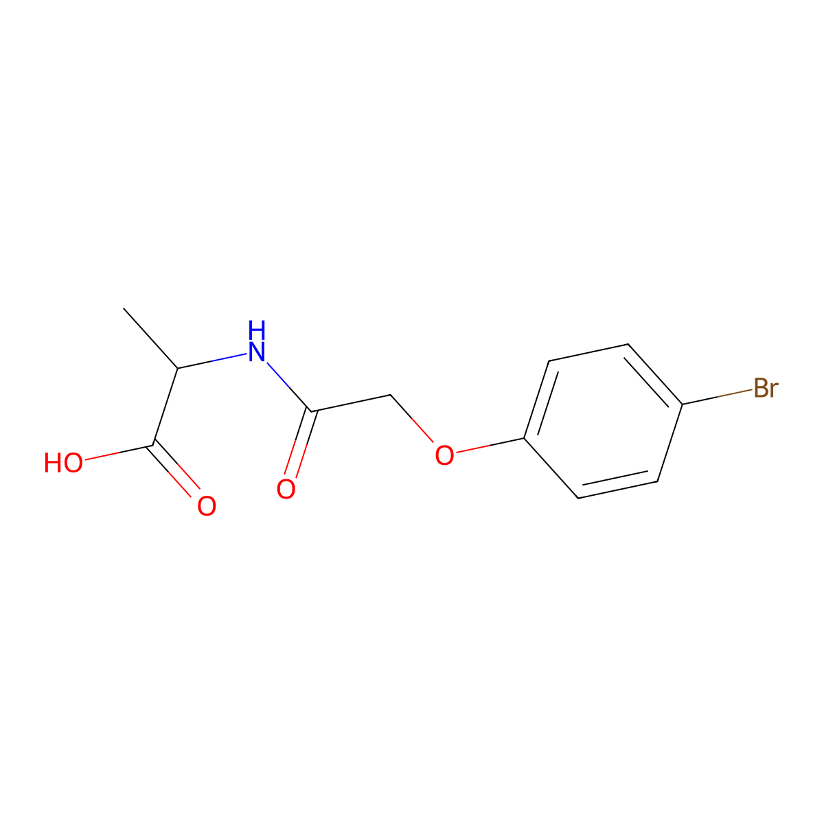 2-[2-(4-Bromophenoxy)acetylamino]propanoic acid molecular structure, CAS 1397001-83-0