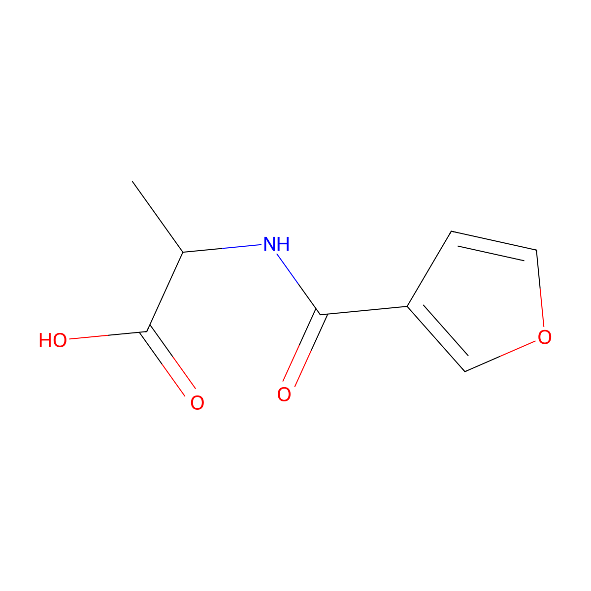 2-[(Furan-3-yl)formamido]propanoic acid molecular structure, CAS 1397002-01-5