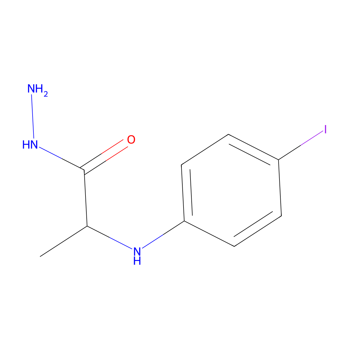 2-[(4-Iodophenyl)amino]propanohydrazide molecular structure, CAS 1397002-31-1