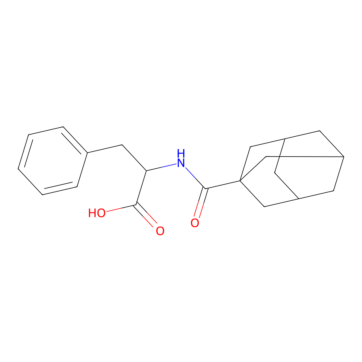 2-[(Adamantan-1-yl)formamido]-3-phenylpropanoic acid molecular structure, CAS 1397003-14-3