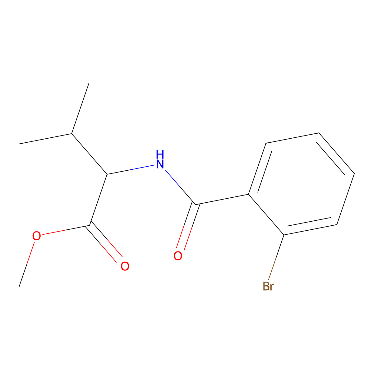 Valine, N-(2-bromobenzoyl)-, methyl ester molecular structure, CAS 1397003-17-6