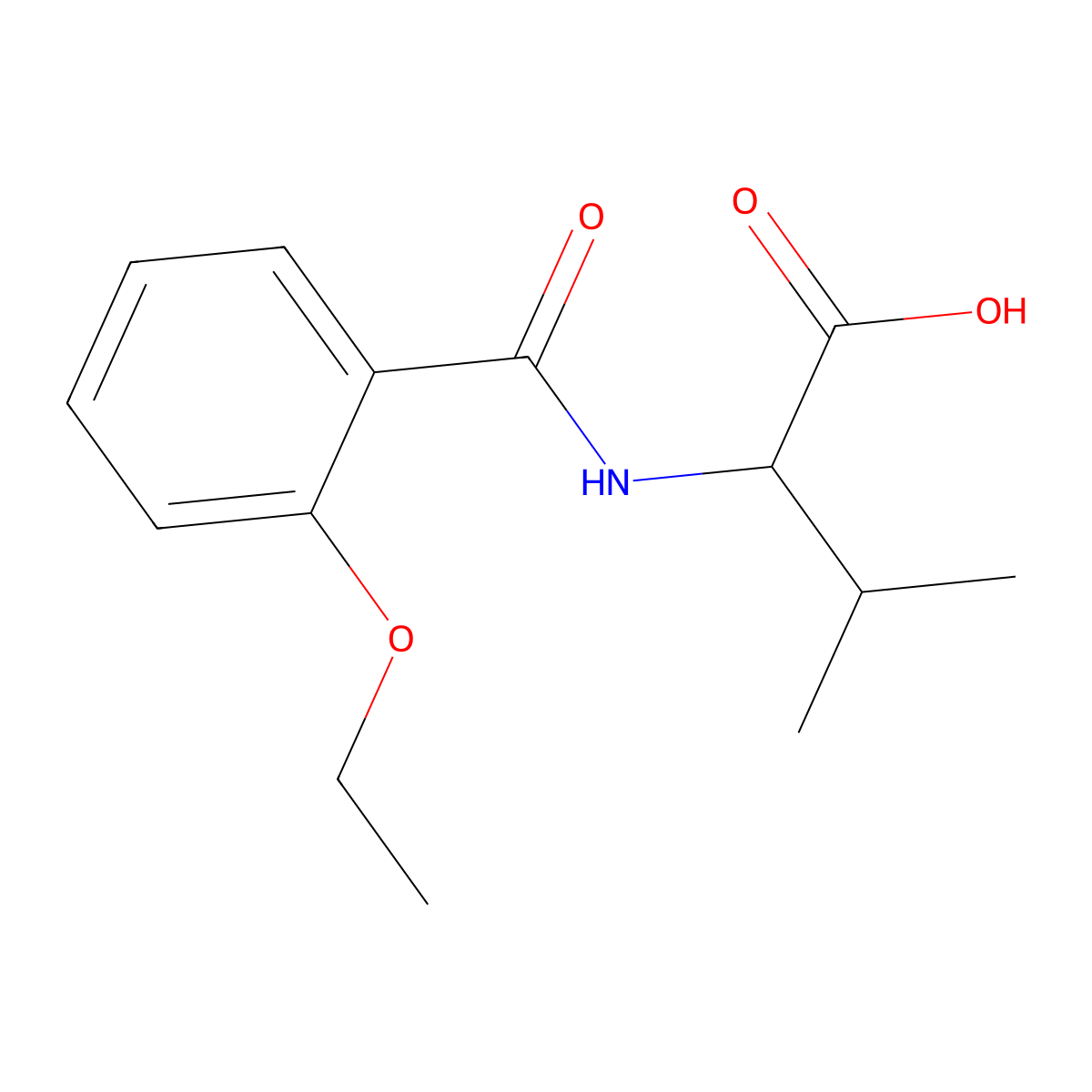 2-[(2-Ethoxyphenyl)formamido]-3-methylbutanoic acid molecular structure, CAS 1397003-37-0