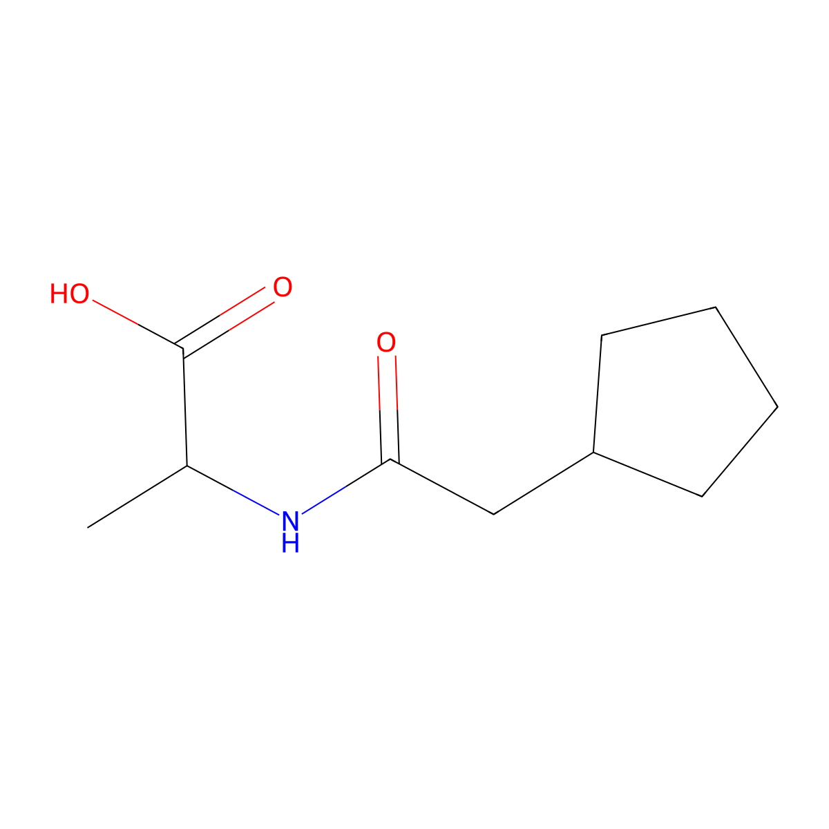 2-(2-Cyclopentylacetamido)propanoic acid molecular structure, CAS 1397003-65-4