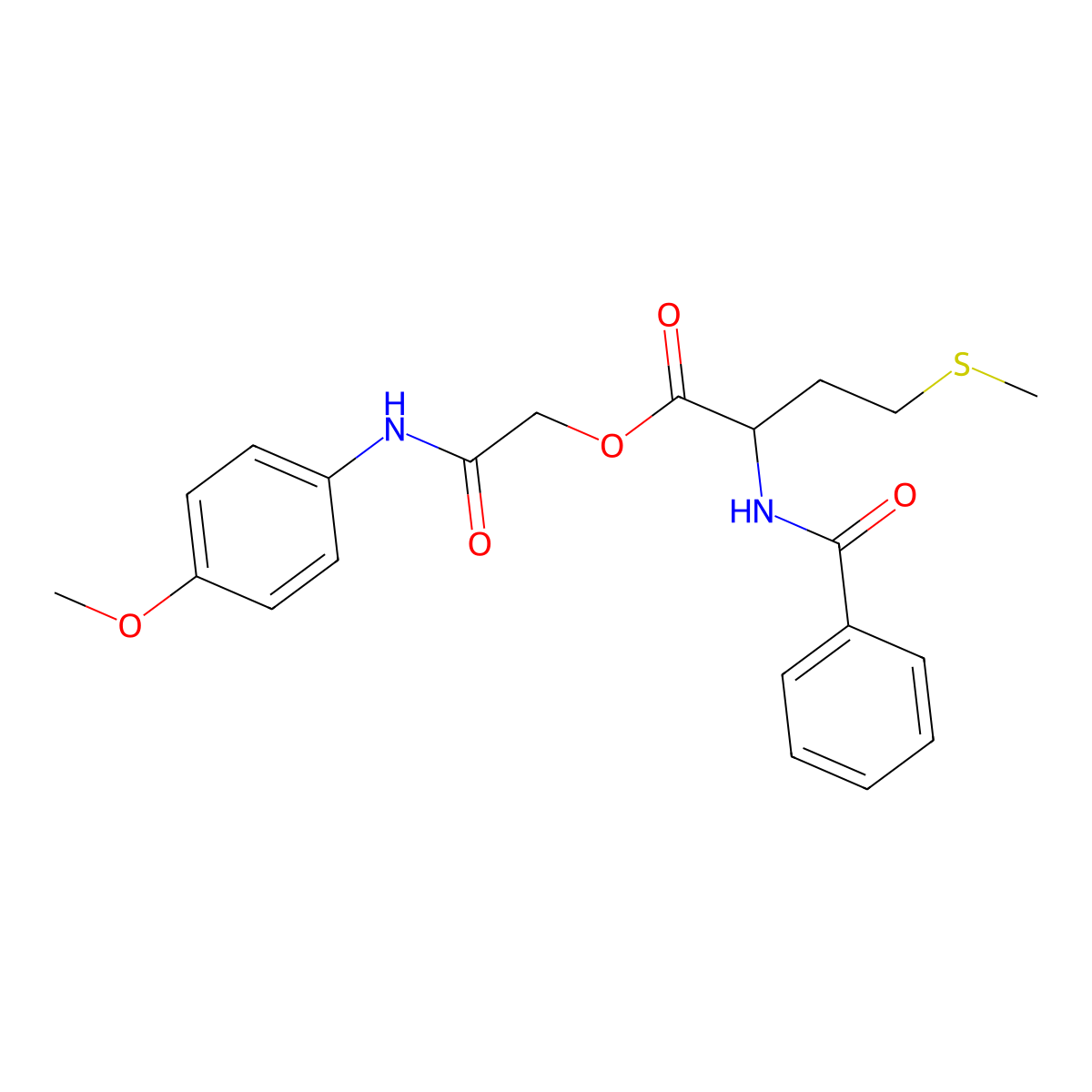 2-[(4-methoxyphenyl)amino]-2-oxoethyl N-(phenylcarbonyl)methioninate molecular structure, CAS 1397004-54-4