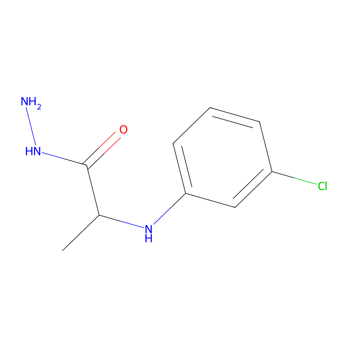 2-[(3-Chlorophenyl)amino]propanohydrazide molecular structure, CAS 1397005-54-7