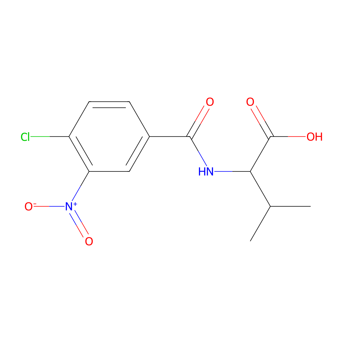 2-((4-Chloro-3-nitrophenyl)formamido)-3-methylbutanoic acid molecular structure, CAS 1397006-89-1