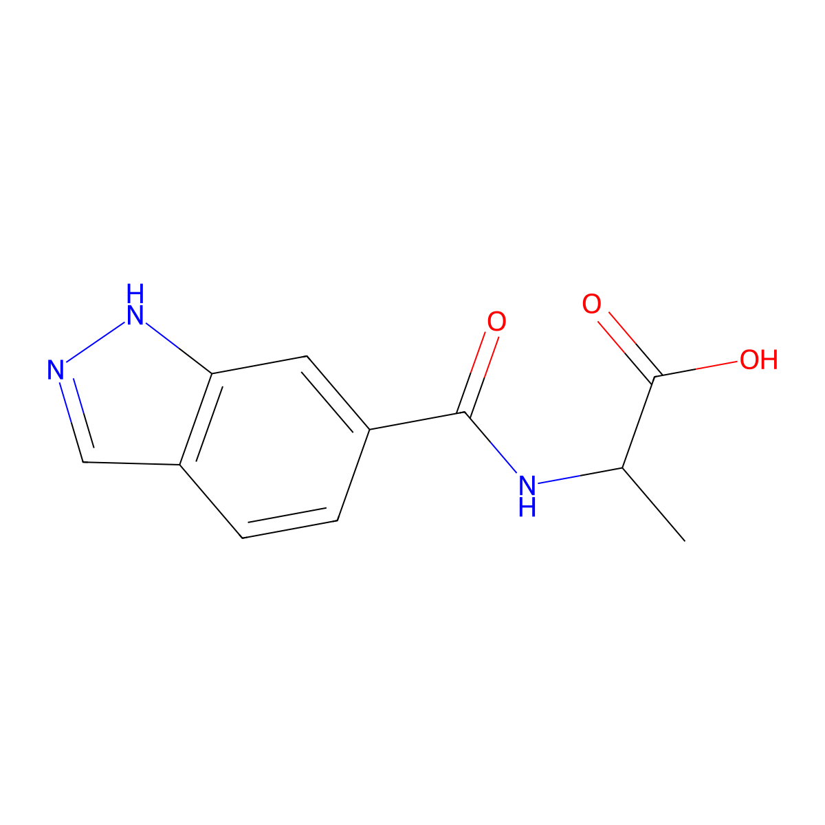 2-(1H-indazol-6-ylformamido)propanoic acid molecular structure, CAS 1397007-35-0