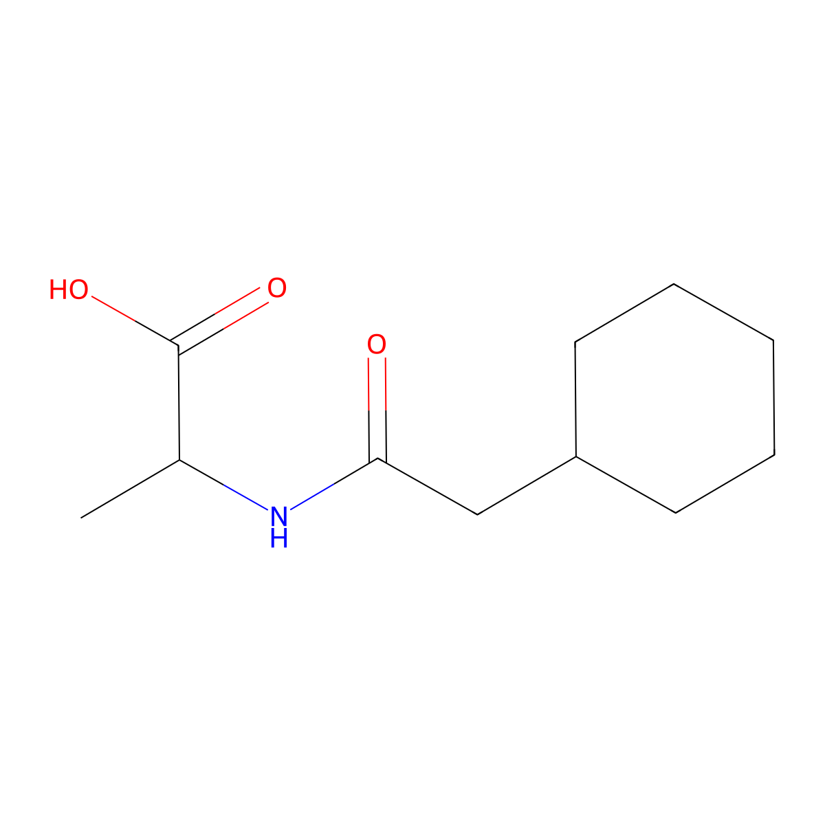 2-(2-Cyclohexylacetamido)propanoic acid molecular structure, CAS 1397009-48-1