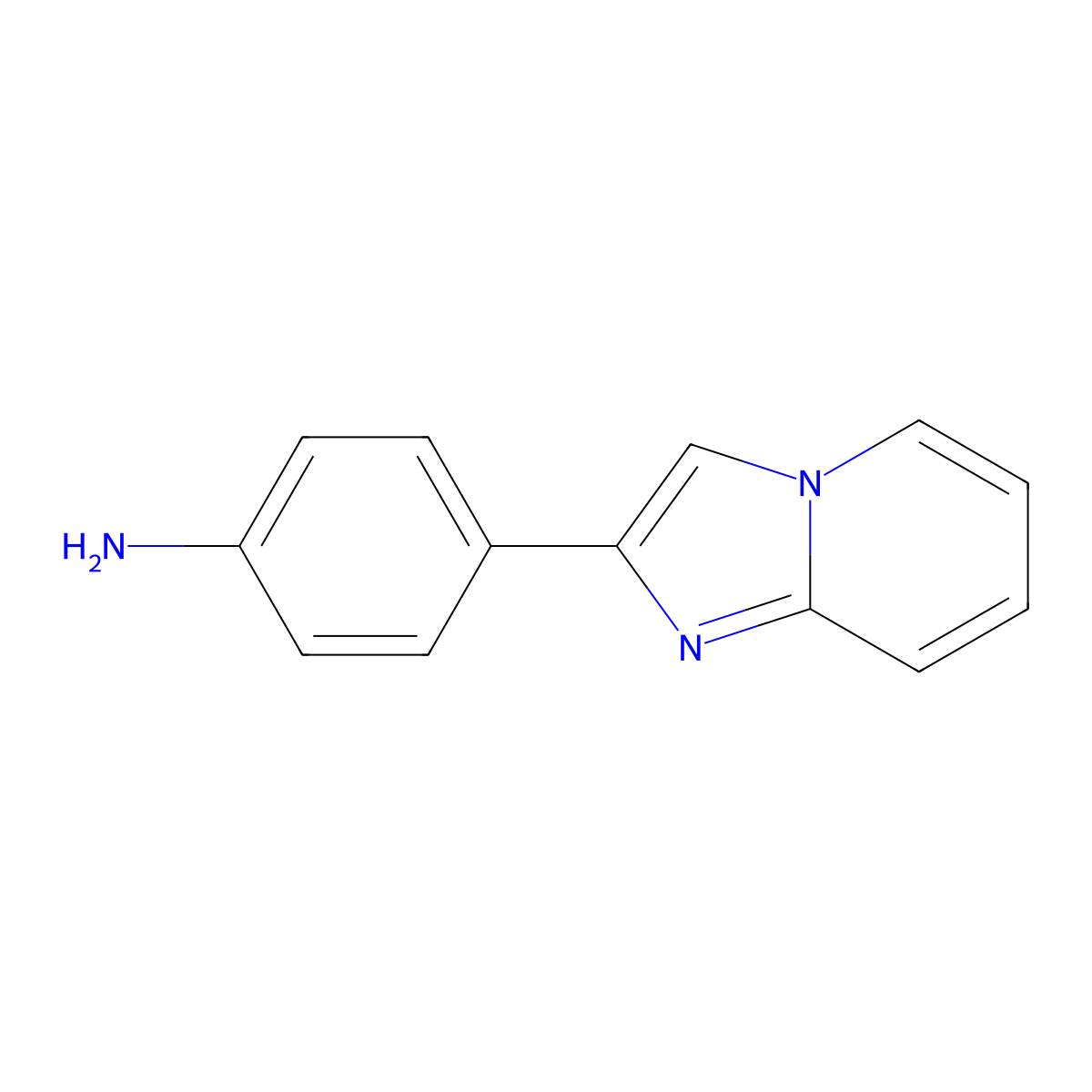 4-(Imidazo(1,2-a)pyridin-2-yl)aniline molecular structure, CAS 139705-74-1