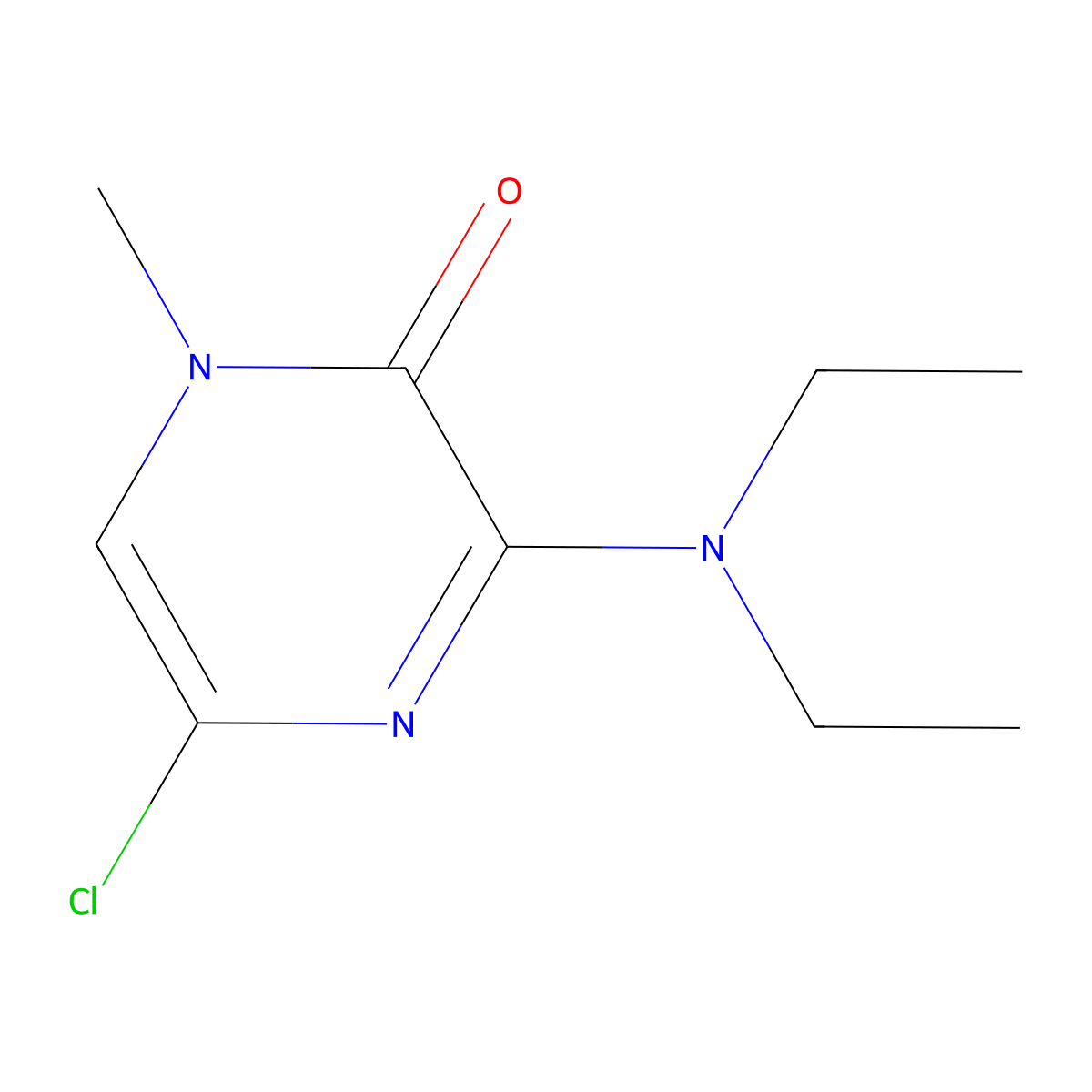 5-Chloro-3-(diethylamino)-1-methylpyrazin-2-one molecular structure, CAS 139706-33-5