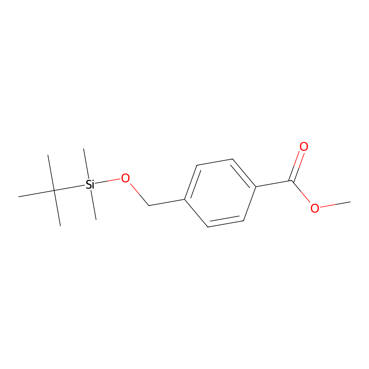Methyl 4-((tert-butyldimethylsilyloxy)methyl)benzoate molecular structure, CAS 139706-48-2