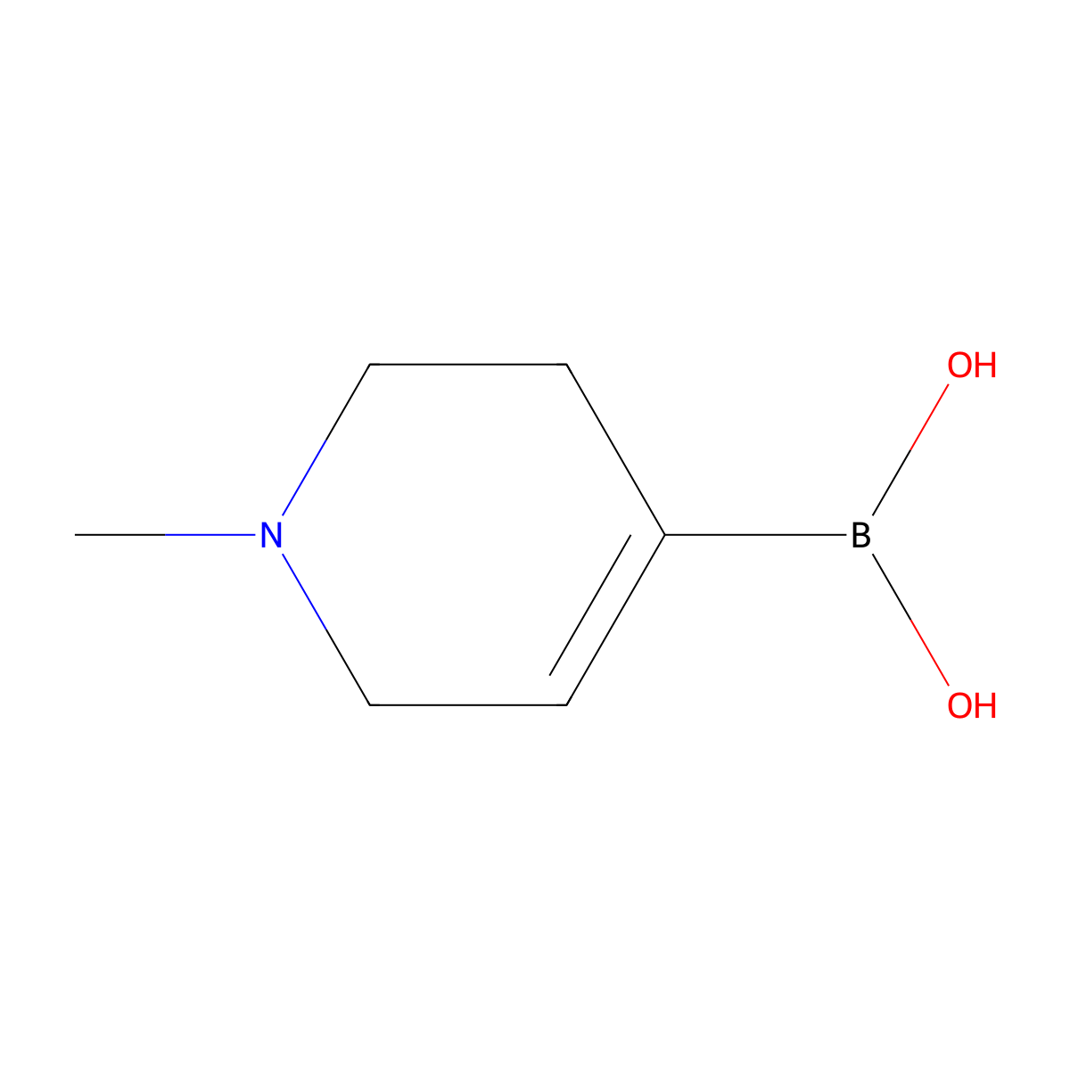 (1-Methyl-1,2,3,6-tetrahydropyridin-4-yl)boronic acid molecular structure, CAS 1397106-57-8