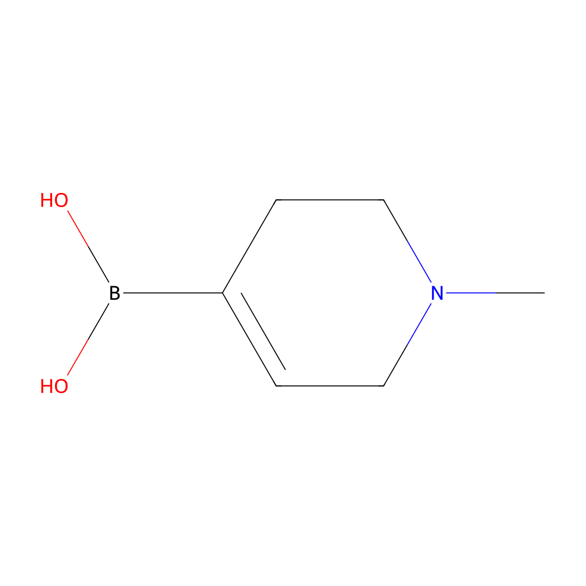 (1-Methyl-1,2,3,6-tetrahydropyridin-4-yl)boronic acid molecular structure, CAS 1397106-57-8