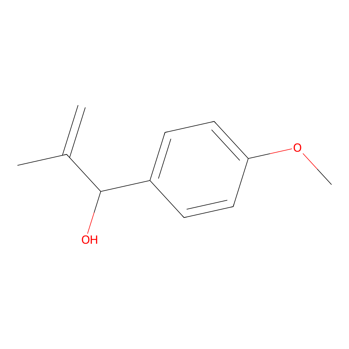 1-(4-Methoxyphenyl)-2-methylprop-2-en-1-ol molecular structure, CAS 139711-00-5