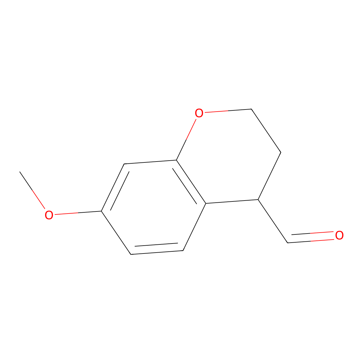 7-Methoxy-3,4-dihydro-2H-1-benzopyran-4-carbaldehyde molecular structure, CAS 139711-09-4
