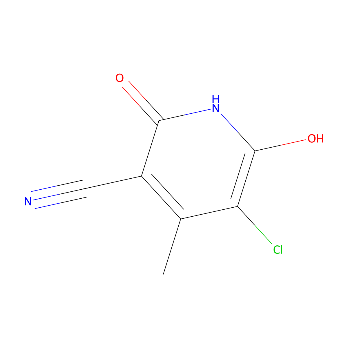 5-Chloro-6-hydroxy-4-methyl-2-oxo-1,2-dihydropyridine-3-carbonitrile molecular structure, CAS 139713-57-8