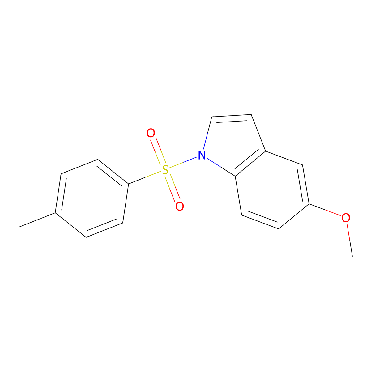 1H-Indole, 5-methoxy-1-[(4-methylphenyl)sulfonyl]- molecular structure, CAS 139717-71-8
