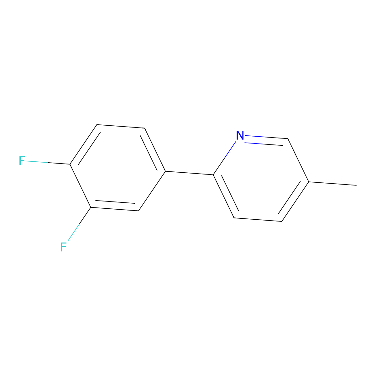 2-(3,4-Difluorophenyl)-5-methylpyridine molecular structure, CAS 1397178-89-0