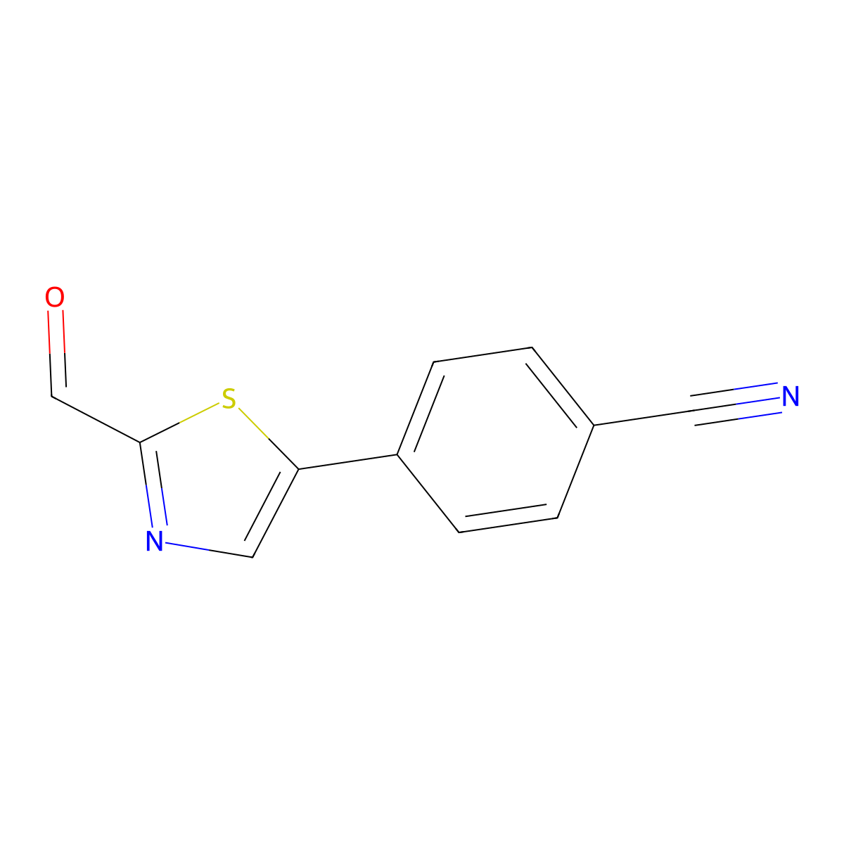 4-(2-Formylthiazol-5-YL)benzonitrile molecular structure, CAS 1397179-31-5