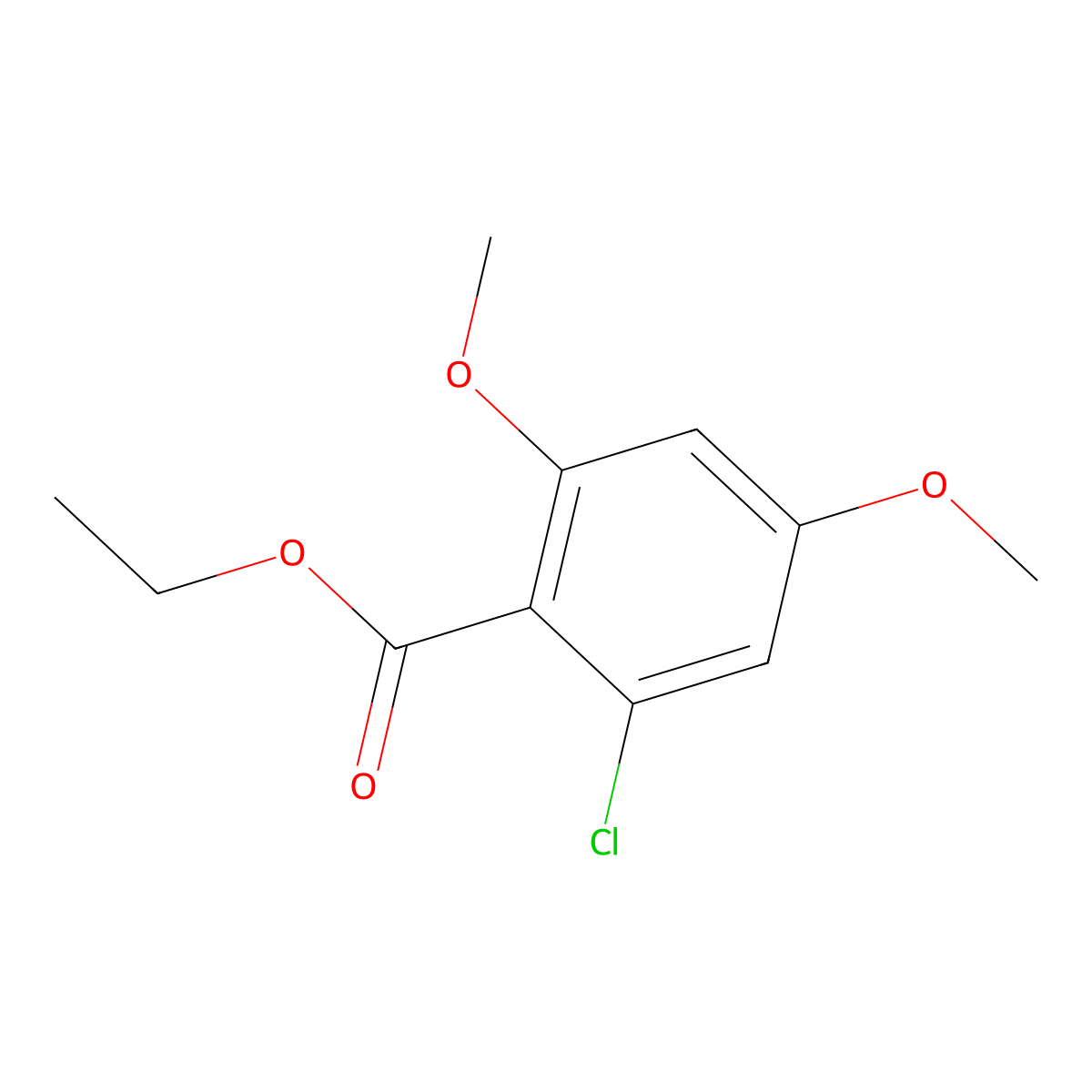 Ethyl 2-chloro-4,6-dimethoxybenzoate molecular structure, CAS 1397181-13-3