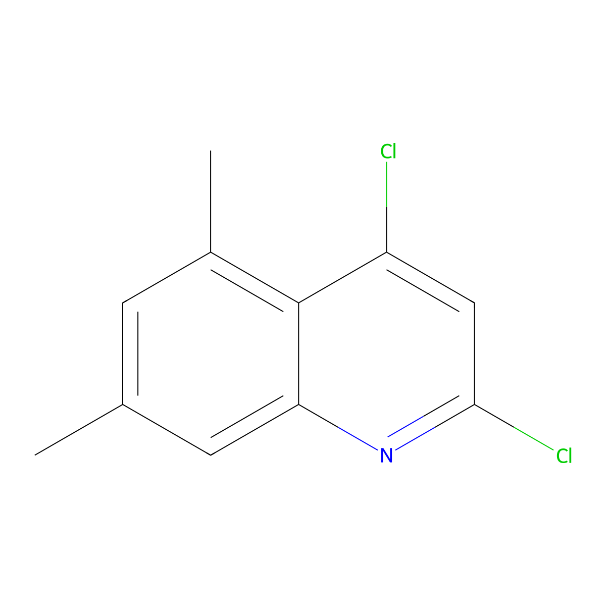 2,4-Dichloro-5,7-dimethylquinoline molecular structure, CAS 139719-16-7