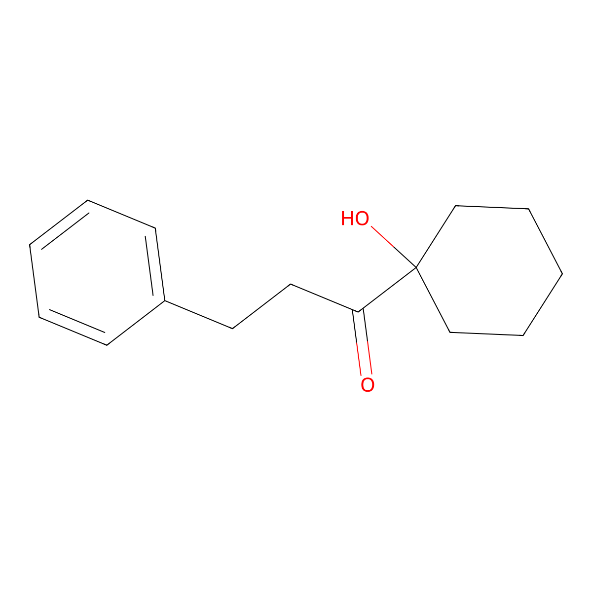 1-(1-Hydroxycyclohexyl)-3-phenylpropan-1-one molecular structure, CAS 139719-68-9