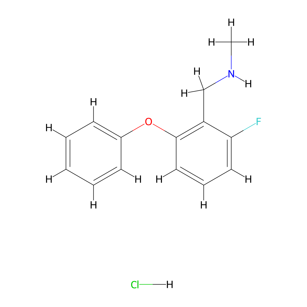 1-(2-fluoro-6-phenoxyphenyl)-N-methylmethanamine hydrochloride molecular structure, CAS 1397192-35-6