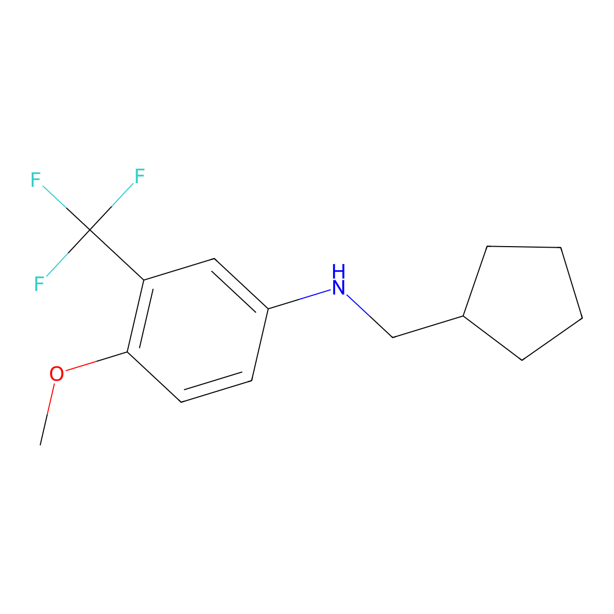 N-(cyclopentylmethyl)-4-methoxy-3-(trifluoromethyl)aniline molecular structure, CAS 1397192-38-9