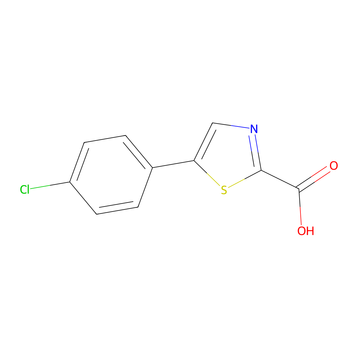5-(4-Chlorophenyl)-1,3-thiazole-2-carboxylic acid molecular structure, CAS 1397192-48-1