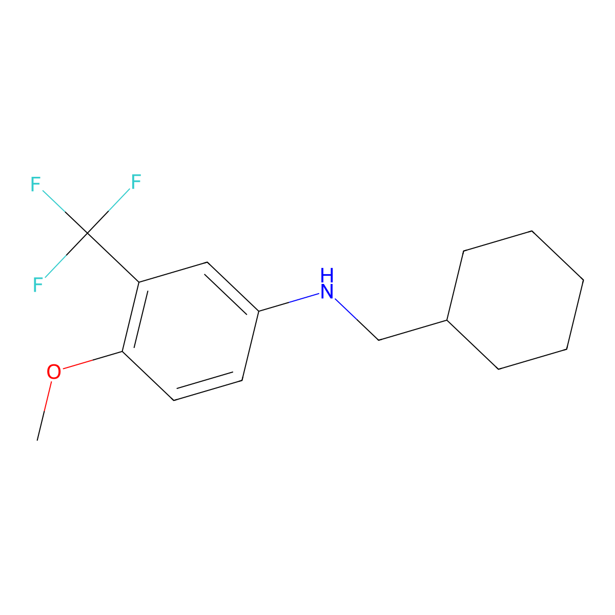 N-(cyclohexylmethyl)-4-methoxy-3-(trifluoromethyl)aniline molecular structure, CAS 1397193-28-0