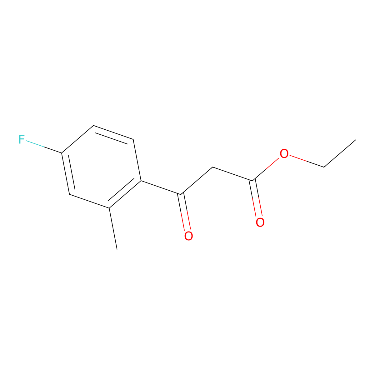Ethyl (4-fluoro-2-methylbenzoyl)acetate molecular structure, CAS 1397193-30-4