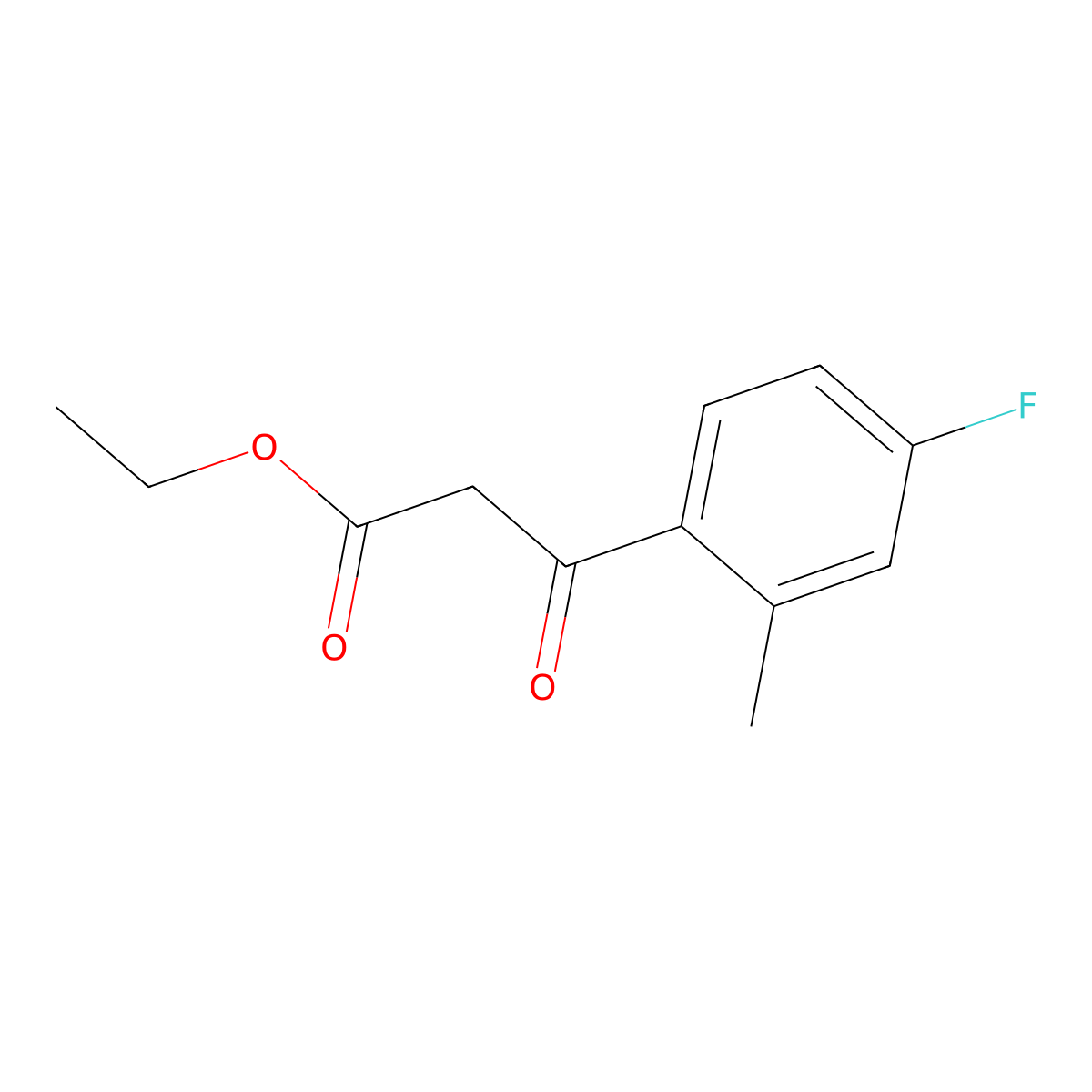 Ethyl (4-fluoro-2-methylbenzoyl)acetate molecular structure, CAS 1397193-30-4