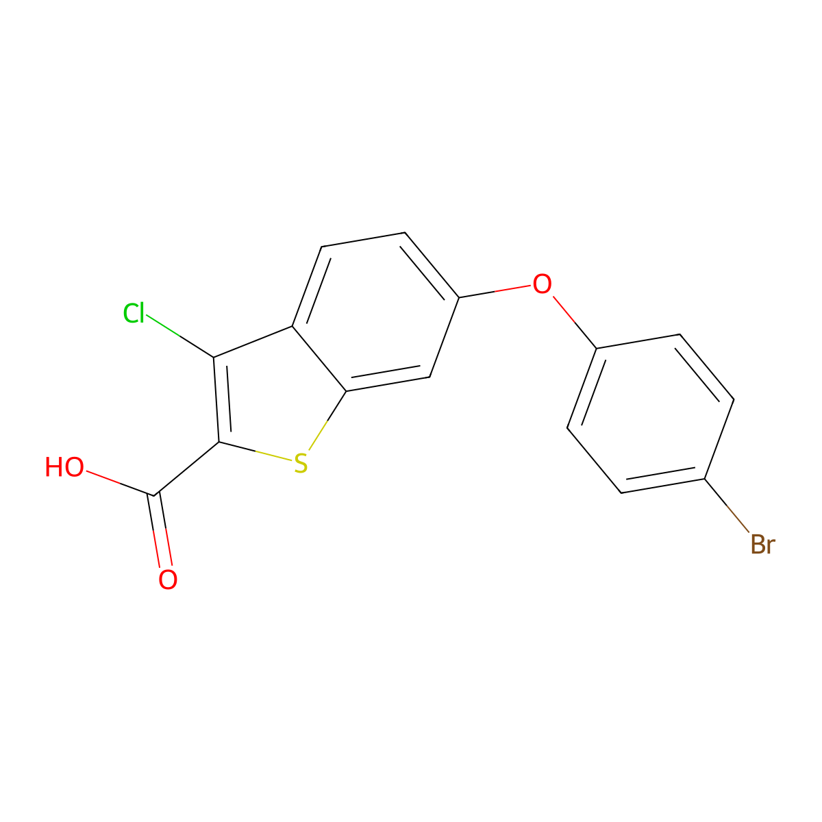 6-(4-Bromophenoxy)-3-chlorobenzo[b]thiophene-2-carboxylic acid molecular structure, CAS 1397196-22-3