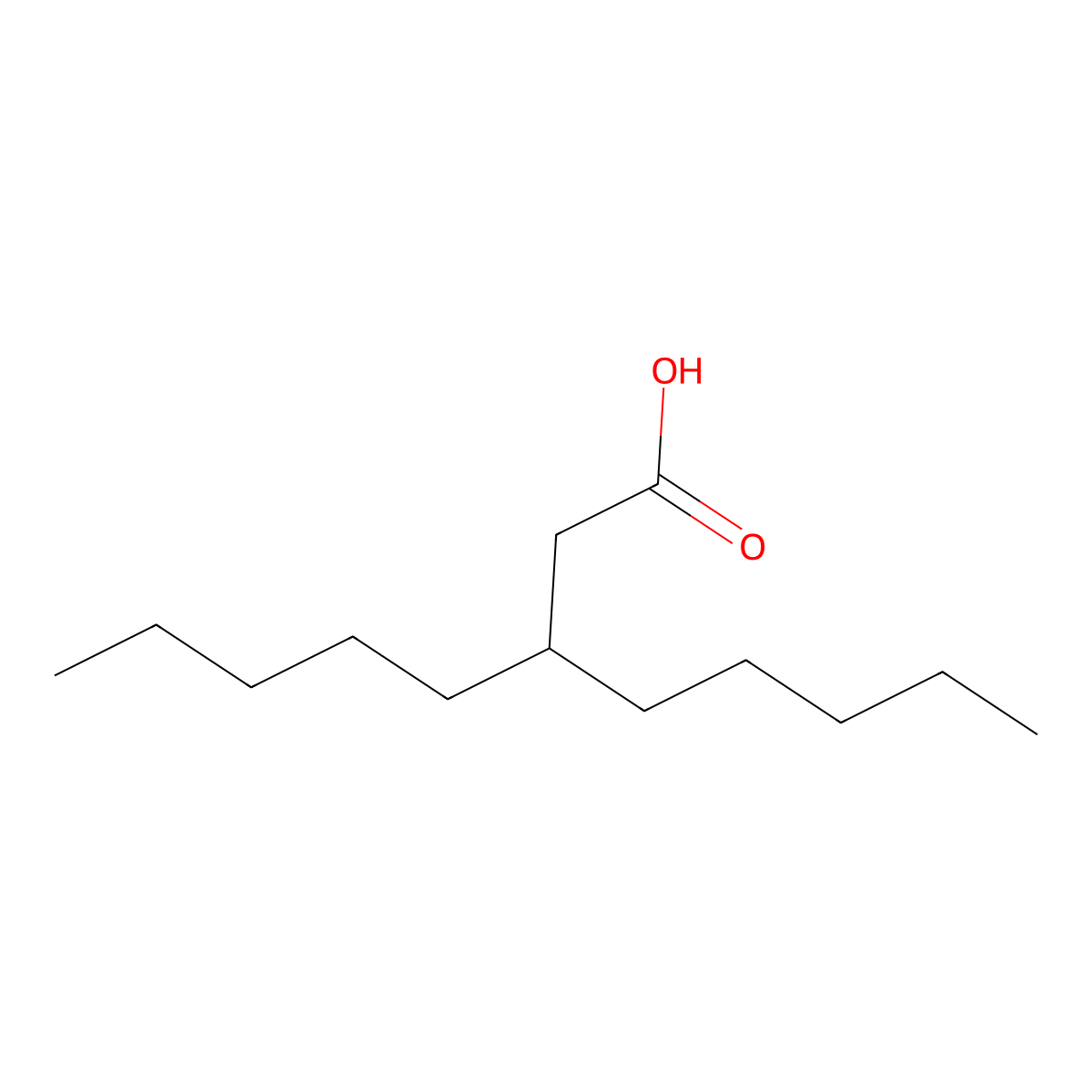 3-Pentyloctanoic acid molecular structure, CAS 1397196-39-2