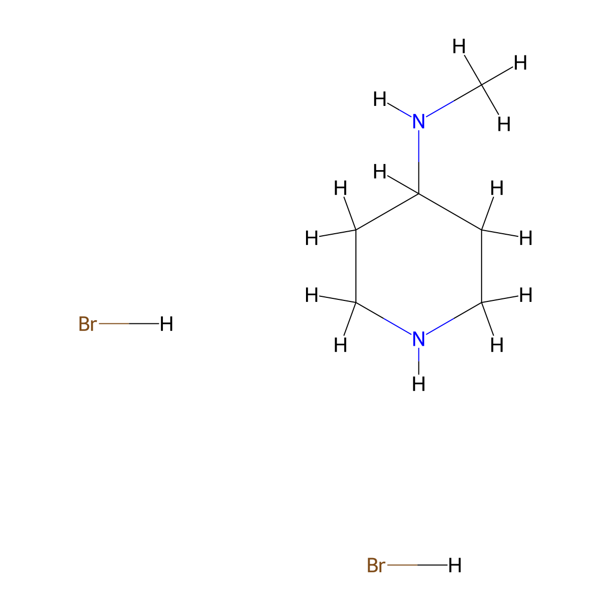 N-Methylpiperidin-4-amine dihydrobromide molecular structure, CAS 1397198-91-2