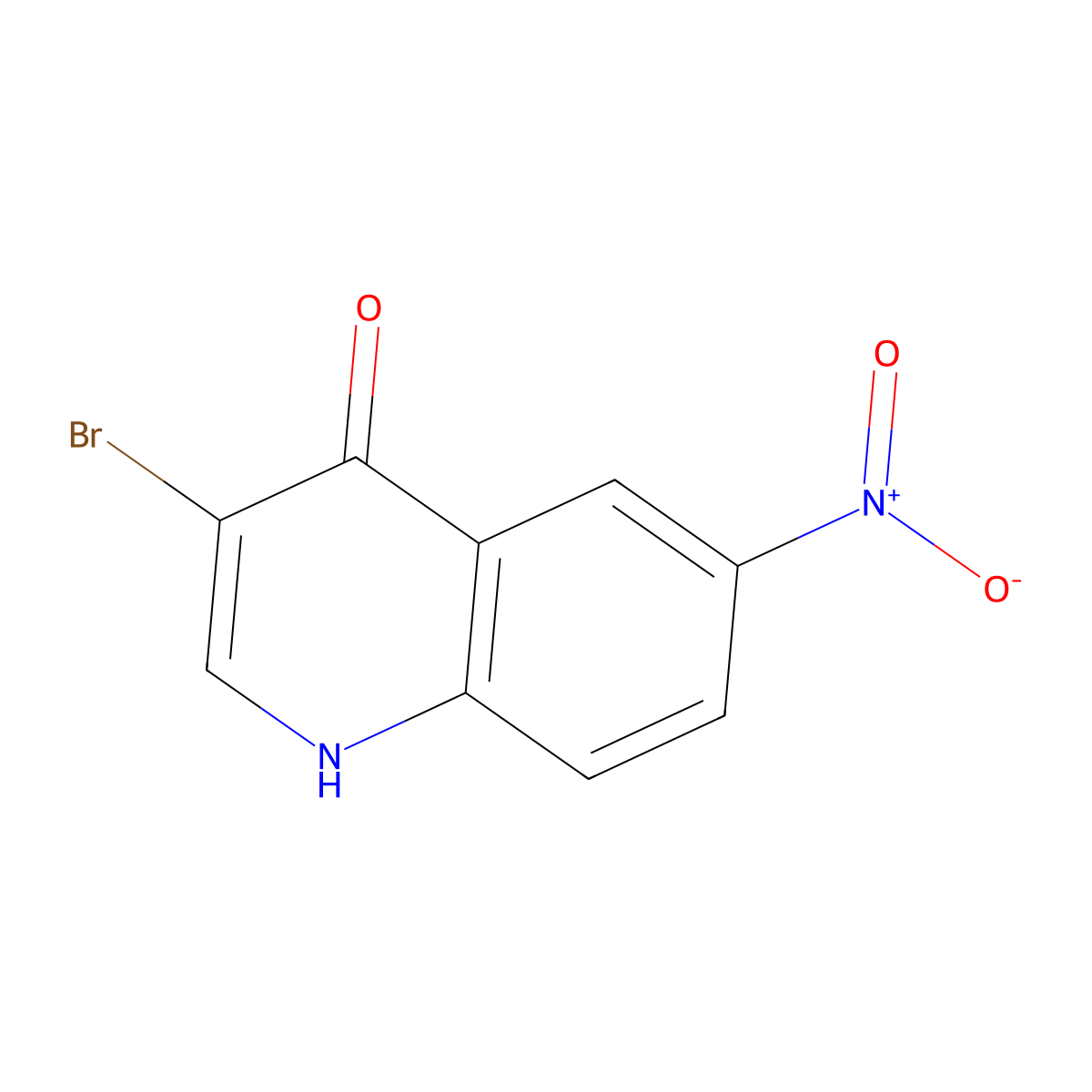 3-Bromo-6-nitroquinolin-4-ol molecular structure, CAS 1397199-11-9