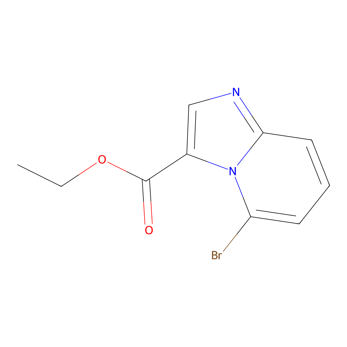 Ethyl 5-bromoimidazo[1,2-a]pyridine-3-carboxylate molecular structure, CAS 1397199-87-9