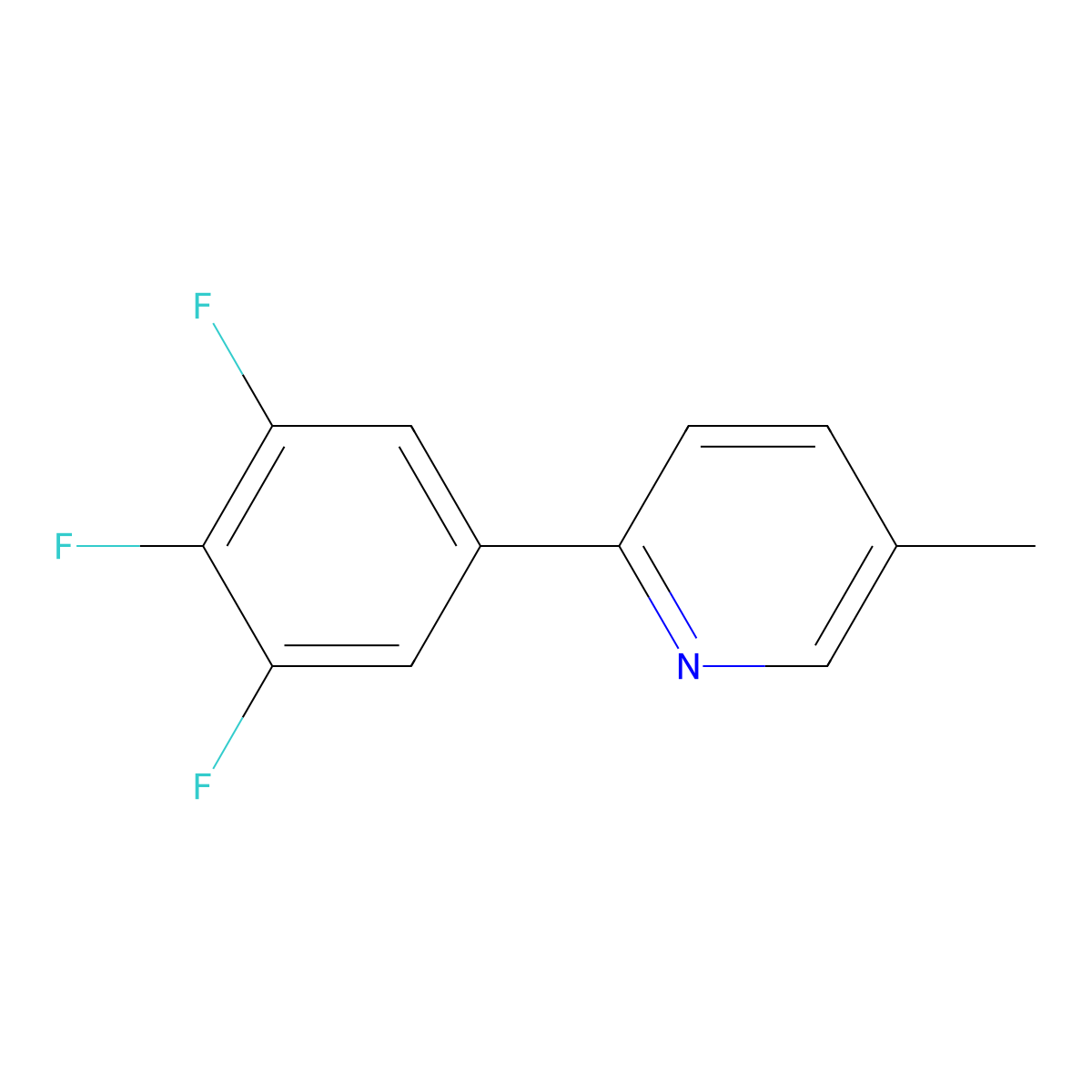 5-Methyl-2-(3,4,5-trifluorophenyl)pyridine molecular structure, CAS 1397199-92-6