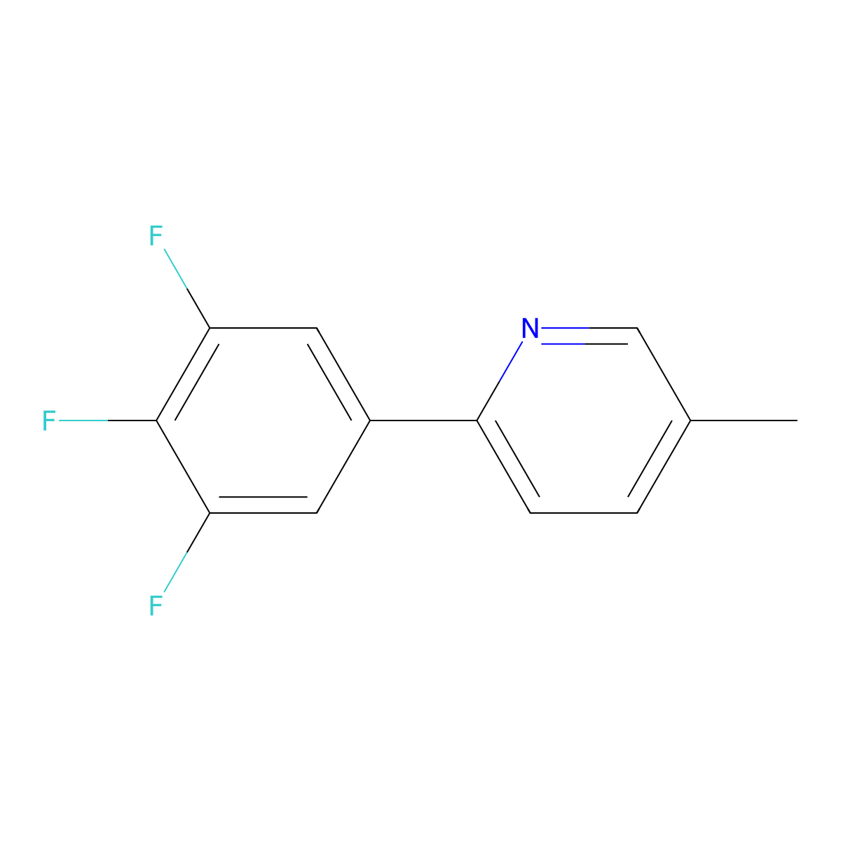 5-Methyl-2-(3,4,5-trifluorophenyl)pyridine molecular structure, CAS 1397199-92-6