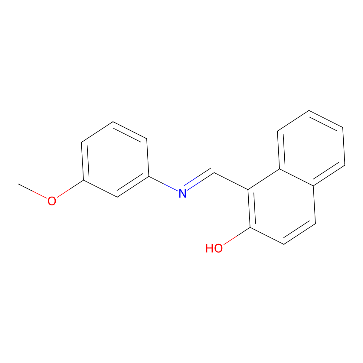 1-{[(3-Methoxyphenyl)imino]methyl}-2-naphthol molecular structure, CAS 139720-02-8