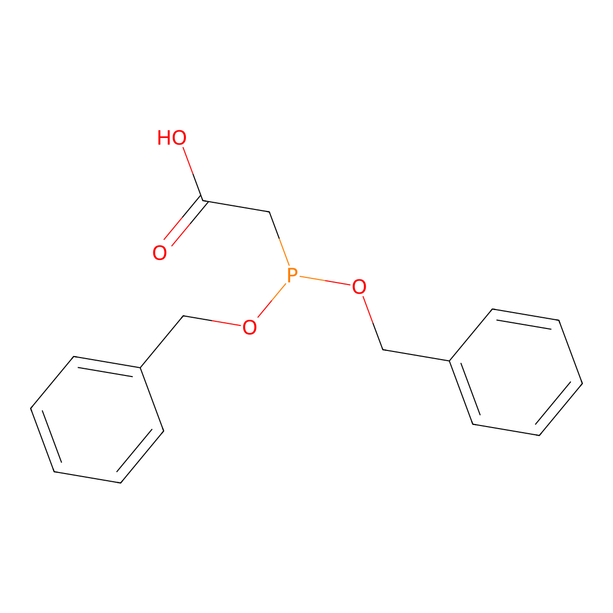2-Dibenzyloxyphosphanylacetic acid molecular structure, CAS 1397202-24-2